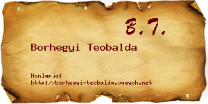 Borhegyi Teobalda névjegykártya